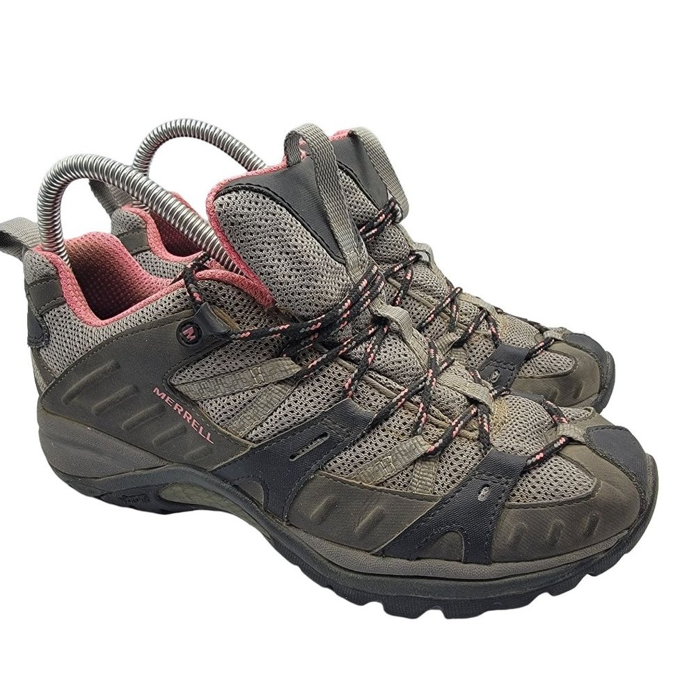 Merrell Siren Sport 2 Women Size 7 Vibram Grey Hiking Shoes Low Top J54862